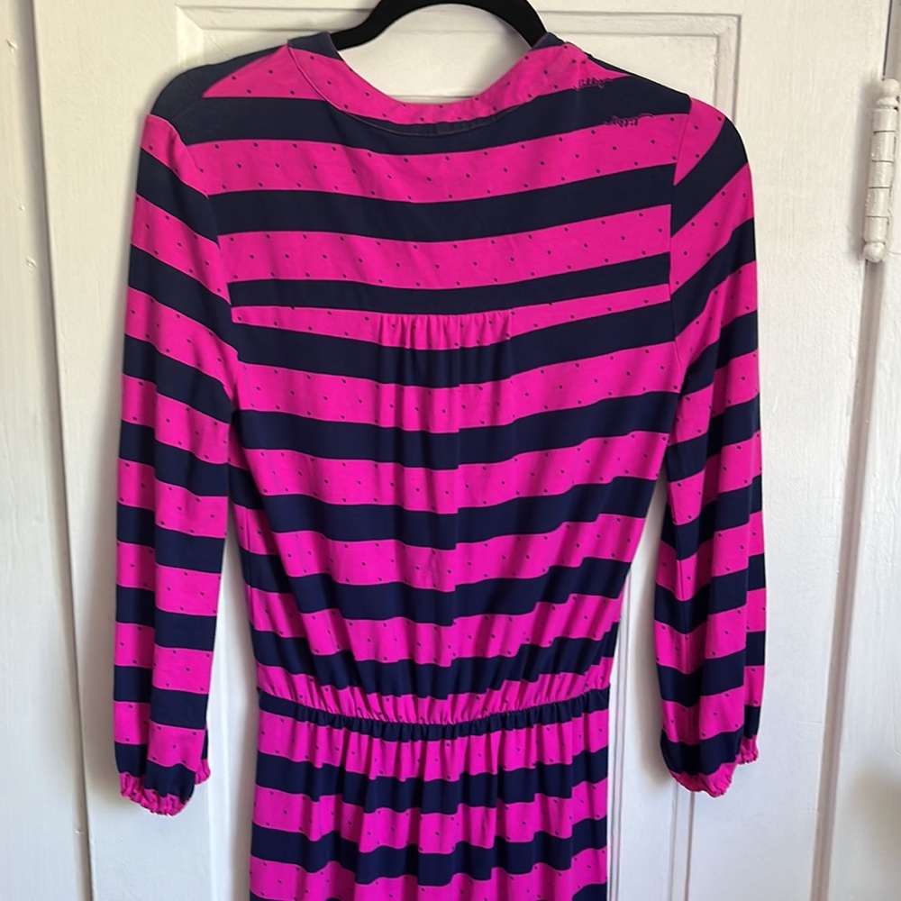 Lilly Pulitzer Pink & Blue Striped Beckett Dress - Picture 10 of 10